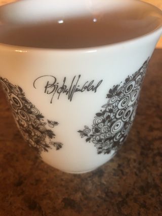 Rare Vintage Signed Bjorn Wiinblad Denmark Rosenthal Silver Cloisonne Mug Cup 4 