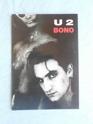 U2 Postcard - Bono Vox - Rock/pop/mtv/new Wave/fan Club Italy - 1990 Ultra Rare