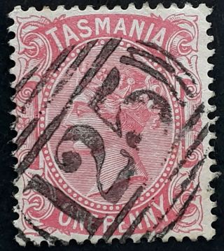 Rare Undated Tasmania 1d Scarlet Sideface Stamp No Cds 125 - River Plenty