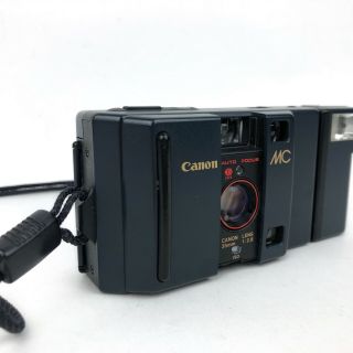 Rare CANON MC 35mm f/2.  8 Auto Focus Point & Shoot Camera with CANON FLASH MC - S 2