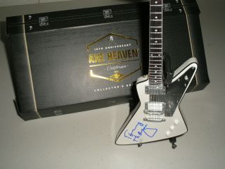 Tommy Thayer Signed Mini Guitar,  Pick Kiss End Of The Road Tour Autograph Rare