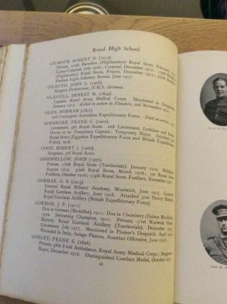 1914 - 1918 Roll of Honour Edinburgh Royal High School 1st Edition WW1 Rare 7