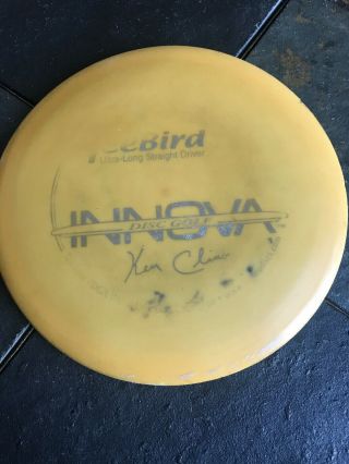 Rare Pfn 10x Kc Pro Teebird 169g Innova Disc Golf Oop Yellow