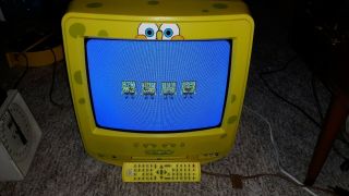 Viacom Spongebob 13 Inch Tv With Dvd Player/remote Model Sb350 Very Rare