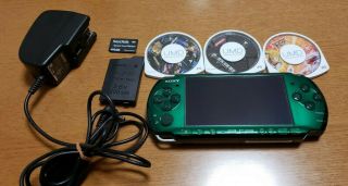 Very Rare Sony Psp 3000 Spirited Green Handheld System