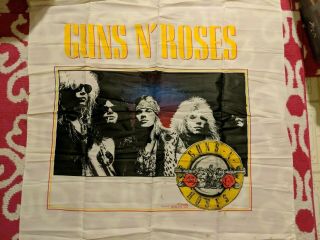 Vintage 1989 Guns N Roses Tapestry Flag Banner Appetite For Destruction Rare
