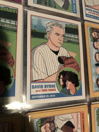 David Byrne Rare Philadelphia 2018 Mann Promo Baseball Card Mini Poster Art
