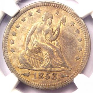 1853 Arrows & Rays Seated Liberty Quarter 25c - Ngc Vf Details - Rare Type Coin