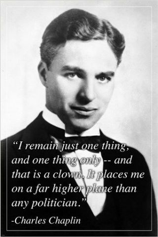 Ironic Inspirational Quote Poster Charlie Chaplin Political Comic 24x36 Rare