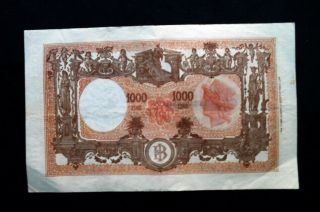 1946 ITALY rare LARGE Banknote GRANDE/M 1000 Lire VF,  /XF 2