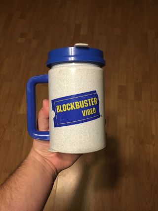 Vintage Blockbuster Video Thermo Mug Hot Cold Collectible 90s Cup Rare