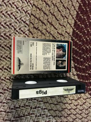 PIGS HORROR SOV SLASHER RARE OOP VHS BIG BOX SLIP 2