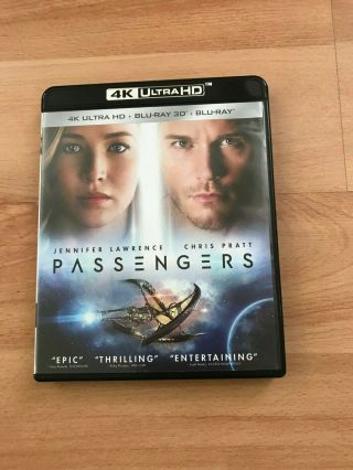 Passengers (4k Ultra Hd,  Blu - Ray 3d,  Blu - Ray) Rare Jennifer Lawrence,  Pratt