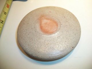Rare 1982 Rowe Pottery FLOWER DESIGN Salt Glazed Stoneware Crock WITH LID 5