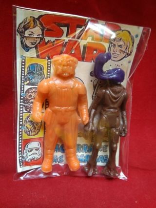 Star Wars Hammer Head & Klaatu K.  O.  Knock Off Mexican Bootleg Figure Rare