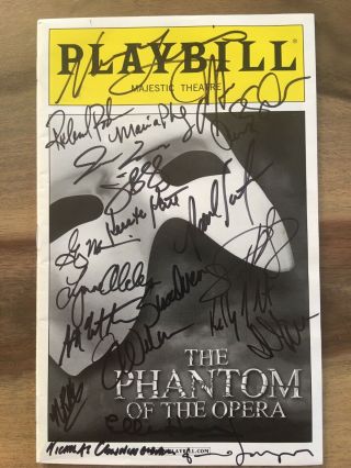 Very Rare Norm Lewis,  Sierra Boggess Cast Signed Phantom Of The Opera Playbill