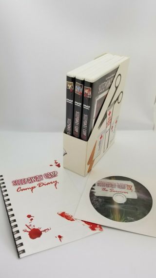 SLEEPAWAY CAMP SURVIVAL KIT (DVD 2002) RARE RECALLED COVER W 4TH BONUS DVD 6