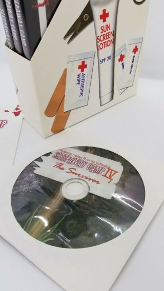 SLEEPAWAY CAMP SURVIVAL KIT (DVD 2002) RARE RECALLED COVER W 4TH BONUS DVD 7