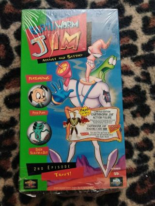 Earthworm Jim Volume 3 (vhs,  1996) Rare Video Game Cartoon