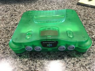 Nintendo N64 Jungle Green Funtastic Console System Atomic Clear Rare