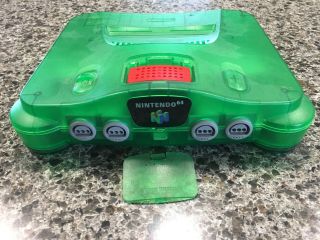 Nintendo N64 Jungle Green Funtastic Console System Atomic Clear Rare 2