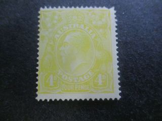 Kgv Stamps: 4d Lemon Single Watermark - Rare (f50)