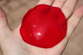 Massive,  Rare,  Red,  Lens Seaglass From Sea Of Japan,  Russia,  No U.  V.  Glow