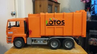 Bruder Toy Lotos System Von Haller Garbage Trash Truck Toy Rare 21 " In Size