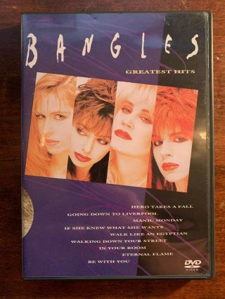 The Bangles - Greatest Hits (dvd,  2005) Rare Oop Region 1 Dvd