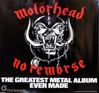 Motorhead Poster No Remorse Usa Promo Only 1984 