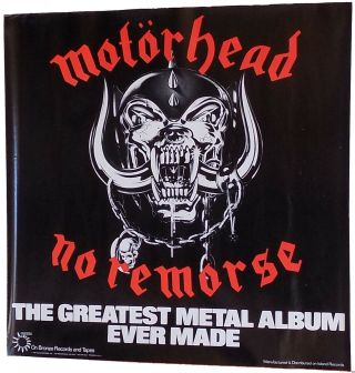 MOTORHEAD Poster No Remorse USA PROMO ONLY 1984 ' In - Store ' Rare Lemmy 2