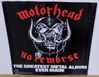 MOTORHEAD Poster No Remorse USA PROMO ONLY 1984 ' In - Store ' Rare Lemmy 8