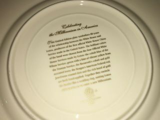 Rare Lenox White House China Plate Millenium Pattern Limited Edition 2000 8