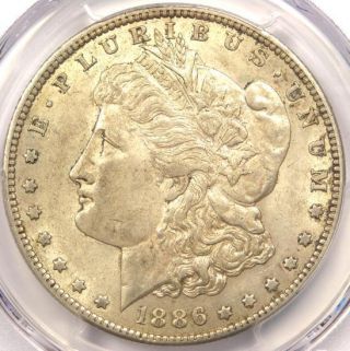 1886 - O Morgan Silver Dollar $1 - Pcgs Au55 - Rare Date In Au55 - Near Ms/unc