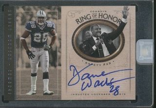 2018 Panini One Darren Woodson Autograph Auto Ring Of Honor Rare Sp Cowboys