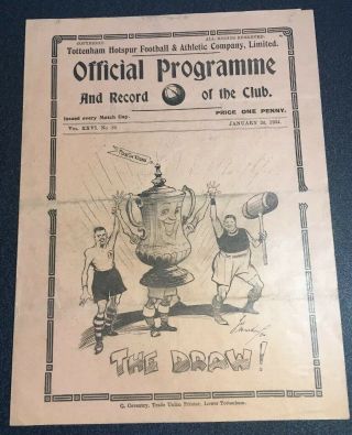 Tottenham Hotspur Vs Leicester 1934 Football Programme 1930’s 30’s Rare Spurs