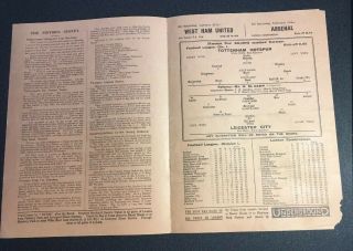 Tottenham Hotspur Vs Leicester 1934 Football Programme 1930’s 30’s RARE Spurs 2