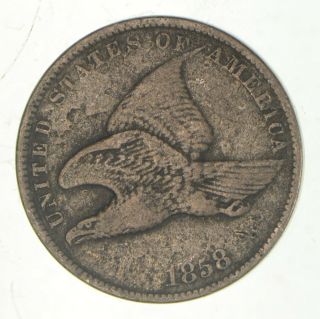 Crisp - 1858 - Flying Eagle United States Cent - Rare 957