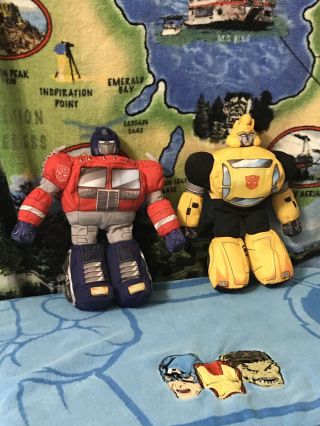 Softimus Prime & Slumblebee 2006 Transformers Plush Rare Collectible Toy