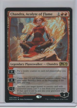 Magic The Gathering Core 2020 Rare Chandra Acolyte Of Flame Foil 126/280 Np/nm
