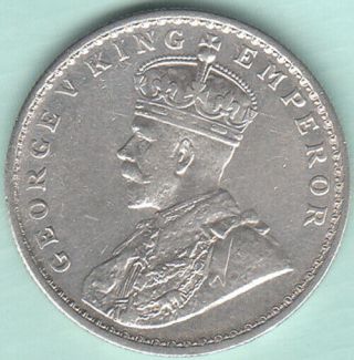 British India King George V 1917 Rupee Nr.  About Unc Silver Coin Ex.  Rare