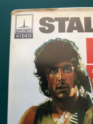 Stallone First Blood VHS Cult Action Classic Rambo Thorn EMI RARE COVER 1982 S12 3