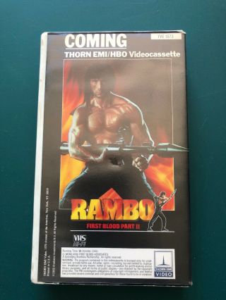 Stallone First Blood VHS Cult Action Classic Rambo Thorn EMI RARE COVER 1982 S12 4