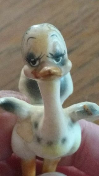Vintage Josef Originals ostrich miniature animal ceramic figurine bird rare 3