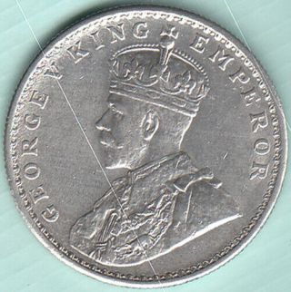 British India King George V 1913 Rupee Nr.  About Unc Silver Coin Ex.  Rare