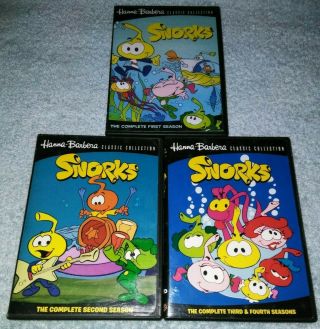 Snorks Complete Animated 1980s Tv Series Seasons 1 - 4 Dvd Set Rare Oop