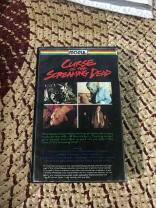 CURSE OF THE SCREAMING DEAD HORROR SOV SLASHER RARE OOP VHS BIG BOX SLIP 3