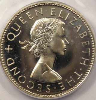 1965 Zealand Florin - Pcgs Pl66 - Rare Bu Coin