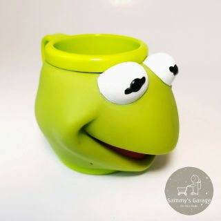 Rare Vintage 1994 Muppets Kermit The Frog 3d Head Plastic Mug Cup