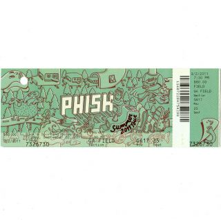 Phish Concert Ticket Stub Commerce City Colorado 9/2/11 Dick 